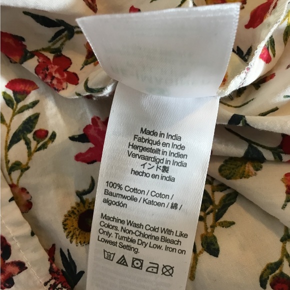 J. Crew Scalloped Tie Neck in Vintage Floral - Picture 4 of 7